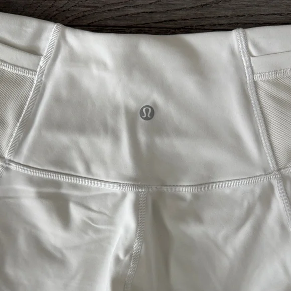 🌼LULULEMON🌼 Forget the Sweat White Mesh Panel Bike Shorts - Picture 6 of 9